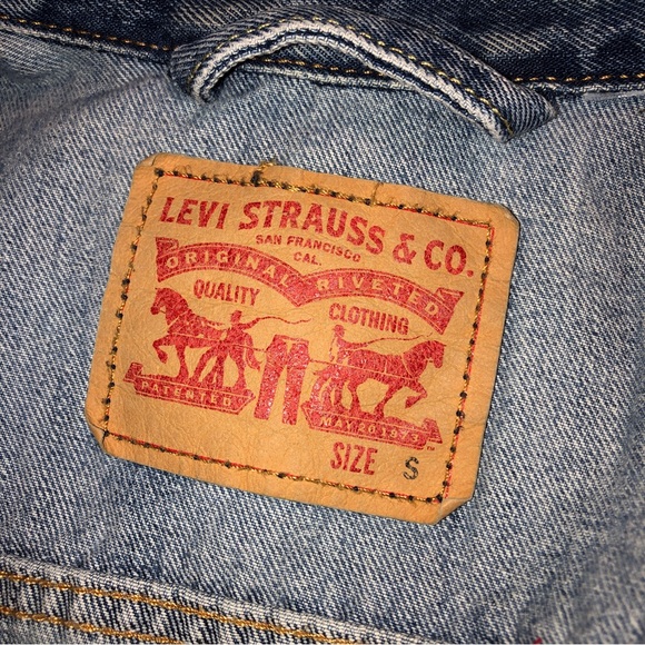 Sz S Levi's Vintage Denim Original Trucker Jean Jacket - Picture 11 of 11